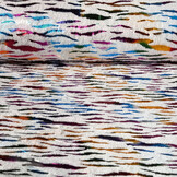 Imitation Fur White Multicolor Foil Tiger