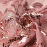 Pailletten op Mesh Jamella Oud Roze