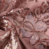 Pailletten op Mesh Jamella Oud Roze