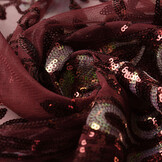 Pailletten op Mesh Jamella Bordeaux