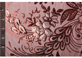 Sequins on Mesh Jamella Bordeaux