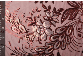 Pailletten auf Netz Jamella Bordeaux