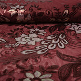 Sequins on Mesh Jamella Bordeaux