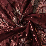 Sequins on Mesh Jamella Bordeaux