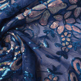Sequins on Mesh Jamella Cobalt Blue