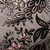 Sequins on Mesh Jamella Black