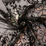 Sequins on Mesh Jamella Black