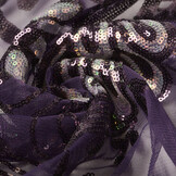 Sequins on Mesh Jamella Purple