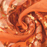 Pailletten auf Netz Jamella Orange
