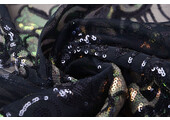 Sequins on Mesh Jamella Navy Blue