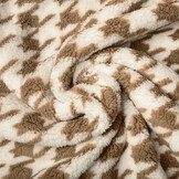 Teddystoff Pied de Poule Beige Braun