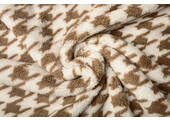 Curly Teddy  Pied de Poule Beige Brown