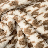 Curly Teddy  Pied de Poule Beige Brown