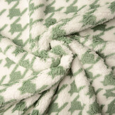 Teddy Stof Pied de Poule Oud Groen