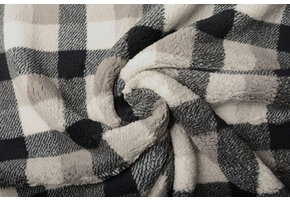 Curly Teddy Checkered Grey