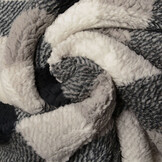 Curly Teddy Checkered Grey