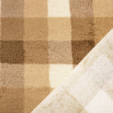 Curly Teddy Checkered Mocha Braun