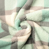 Teddy Stof Grote Ruit Mint Groen