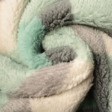 Curly Teddy Large Checkered Mint Green