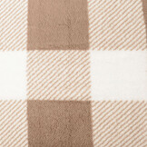 Curly Teddy Large Checkered Beige Taupe