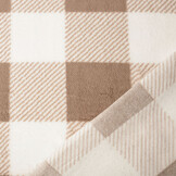 Teddy Stof Grote Ruit Beige Taupe