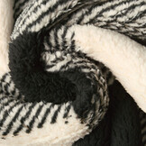 Teddy Stof Grote Ruit Creme Zwart