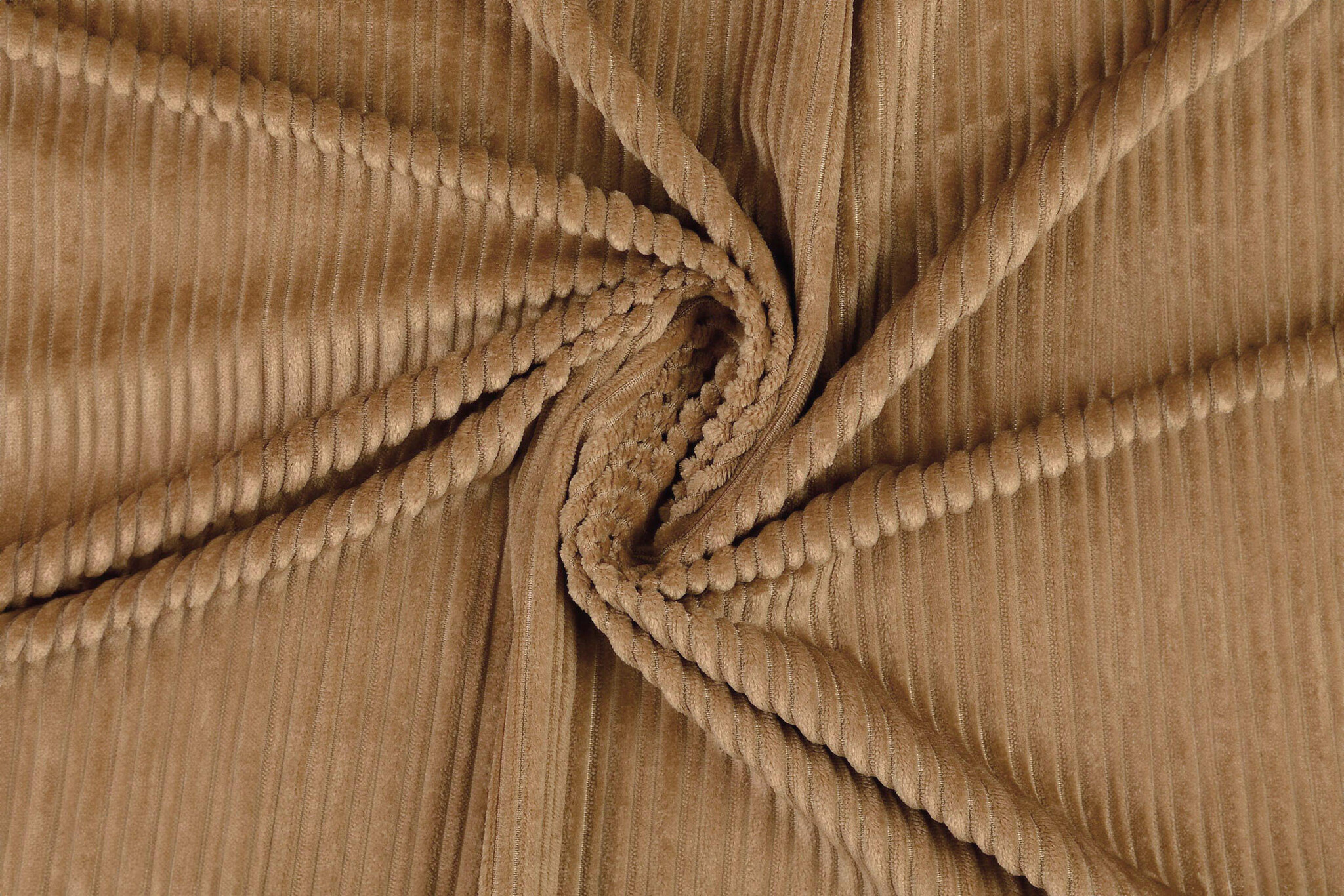 Hoch und Tief Cord-Rippstoff Mokkabraun