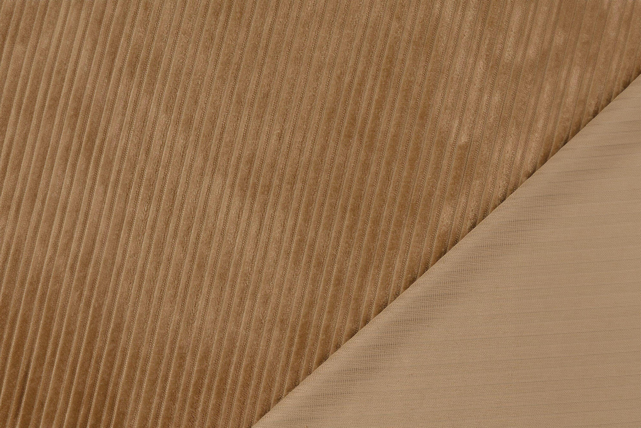 Hoch und Tief Cord-Rippstoff Mokkabraun