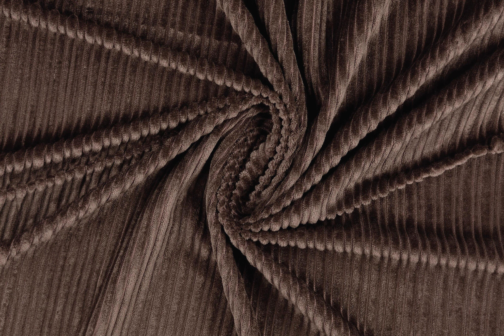 Hoch und Tief Cord-Rippstoff Dunkelbraun