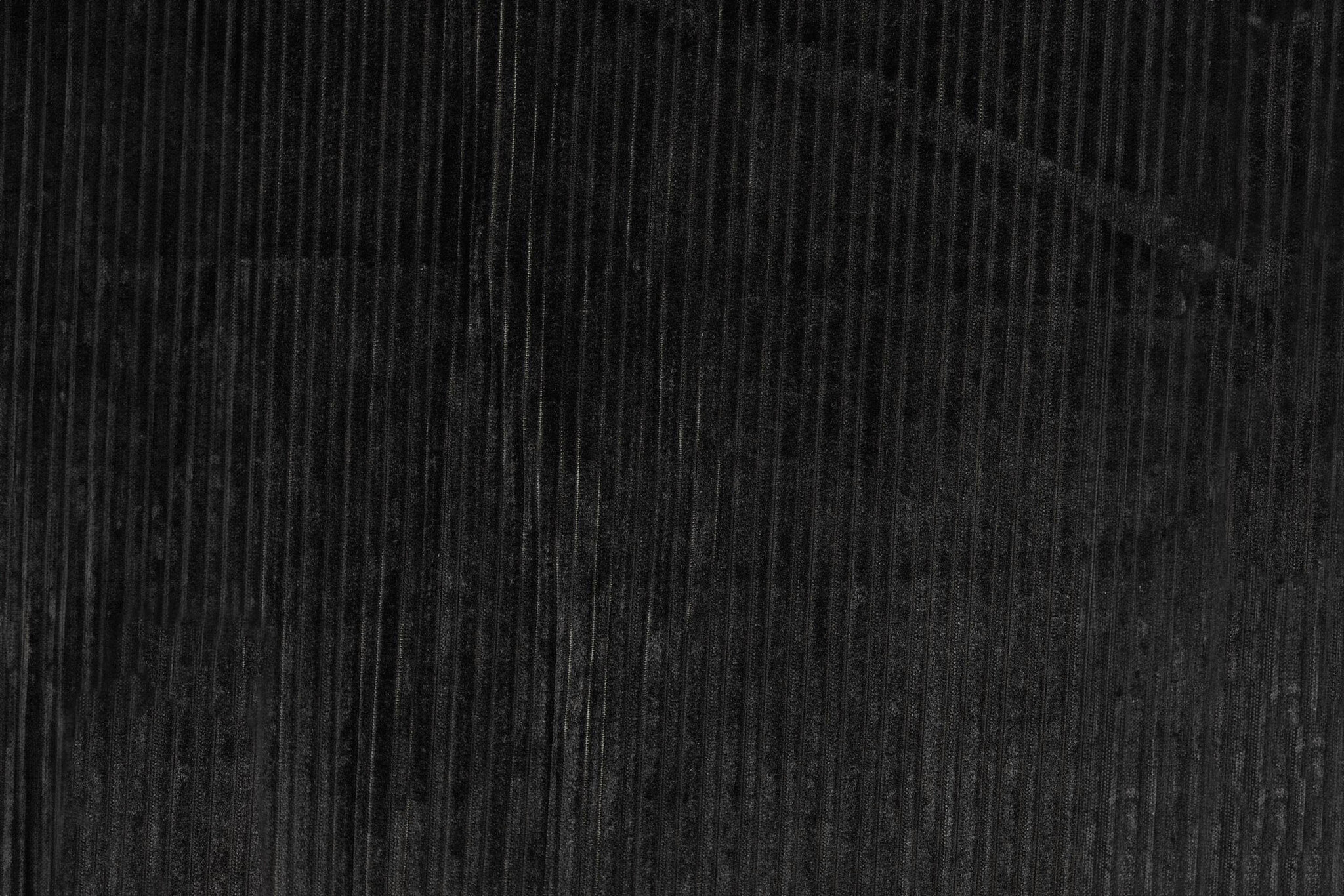 High and Low Rib Fabric Black