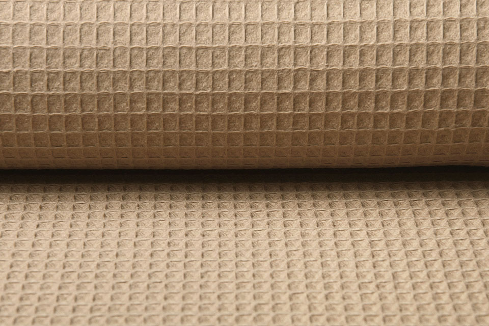 Waffelpiqué Baumwolle Beige