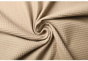 Waffelpiqué Baumwolle Beige
