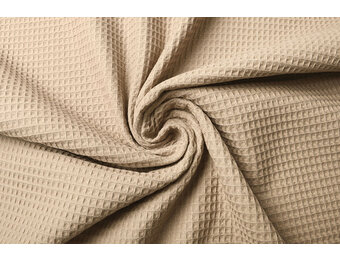 Waffelpiqué Baumwolle Beige