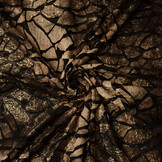 Jersey Glitter Stof Tie Dye Bruin