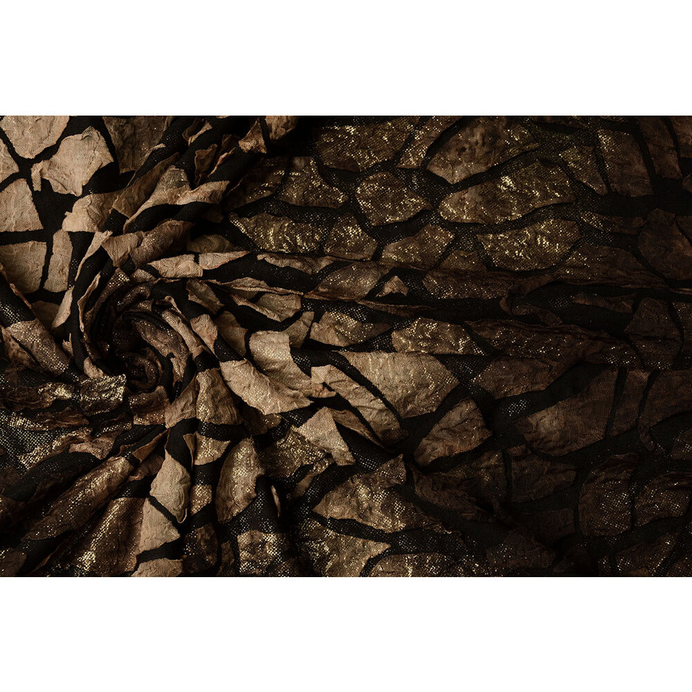 Jersey Glitter Fabric Tie Dye Brown YES Fabrics