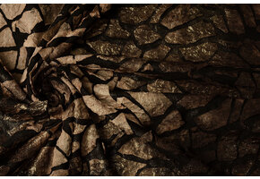 Jersey Glitter Fabric Tie Dye Brown