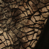 Jersey Glitter Stof Tie Dye Bruin