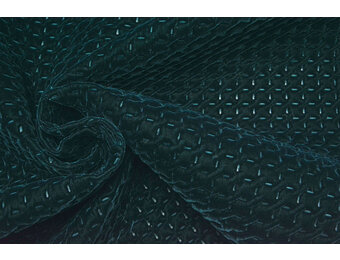 Velours Embossing Petrol Blue