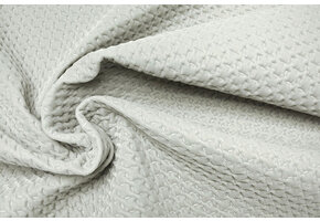 Samt Relief Silber Grau