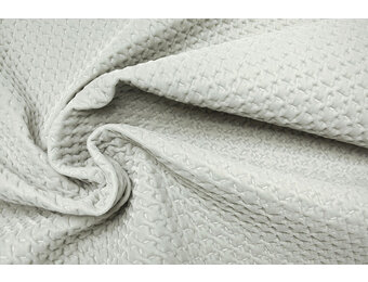 Samt Relief Silber Grau