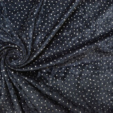 Velours met Glitter Marine Blauw