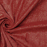 Velours met Glitter Rood