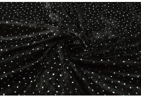 Samt mit Glitzer Schwarz