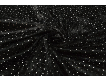 Samt mit Glitzer Schwarz