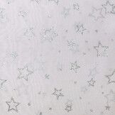 Luxury Organza Stars Silver White