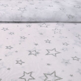 Luxury Organza Stars Silver White