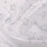 Luxe Organza Sterren Zilver Wit