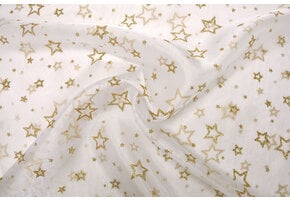 Luxury Organza  Stars Gold