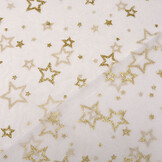 Luxuriöser Organza Sternen Gold
