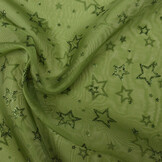 Luxe Organza Sterren Groen